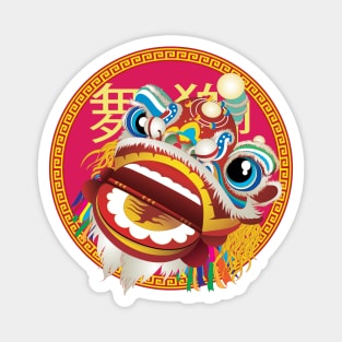 Chinese New Year 2022 Lion Dance Magnet