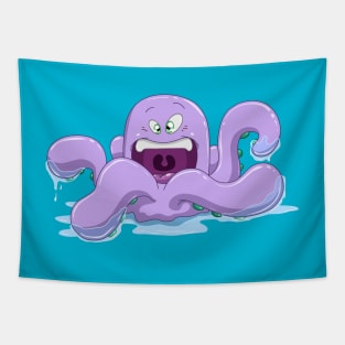 Purple Octopus With Water Tapestry