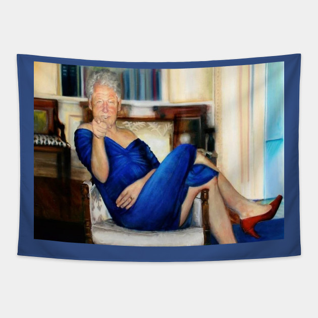 Bill Clinton Blue Dress Painting Bill Clinton Blue Dress
