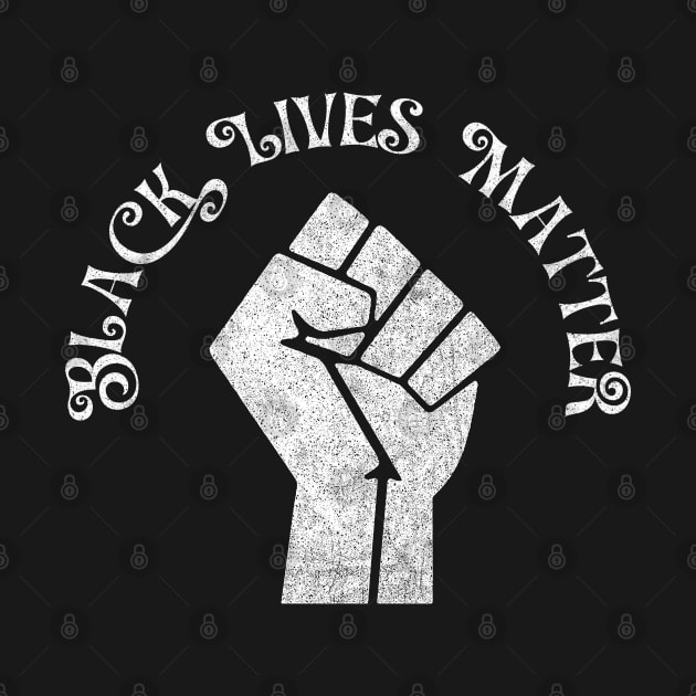 Black Lives Matter /// Faded/Vintage Style Black Power Fist by DankFutura