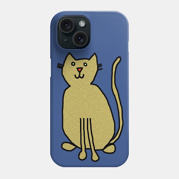 Cat Gold Metallic Phone Case by ellenhenryart