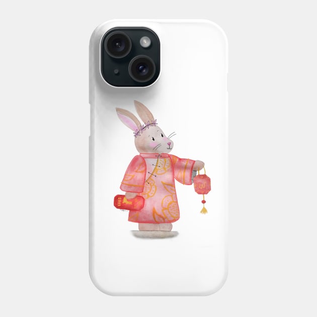 Year of the rabbit Phone Case by Charlotsart