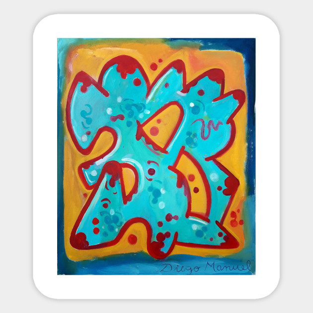 Shapes In Space 37 Abstract Sticker Teepublic