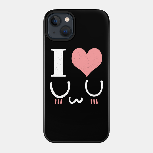 Love Blush UwU Face Vaporwave Anime Aesthetic Sad Girl Phone Case