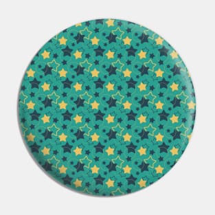 Teal Stars Repeated Pattern 033#001 Pin