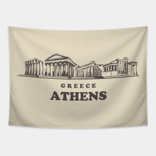 Greece Athens sketch Tapestry