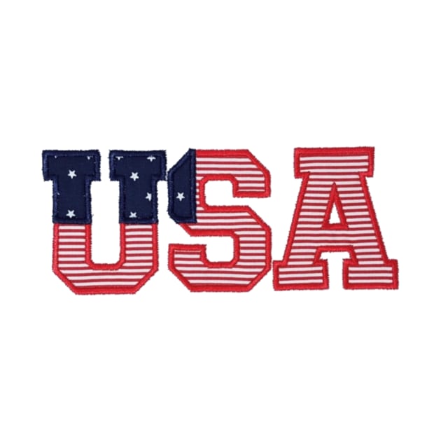 USA Embroidered Font by anacarminda