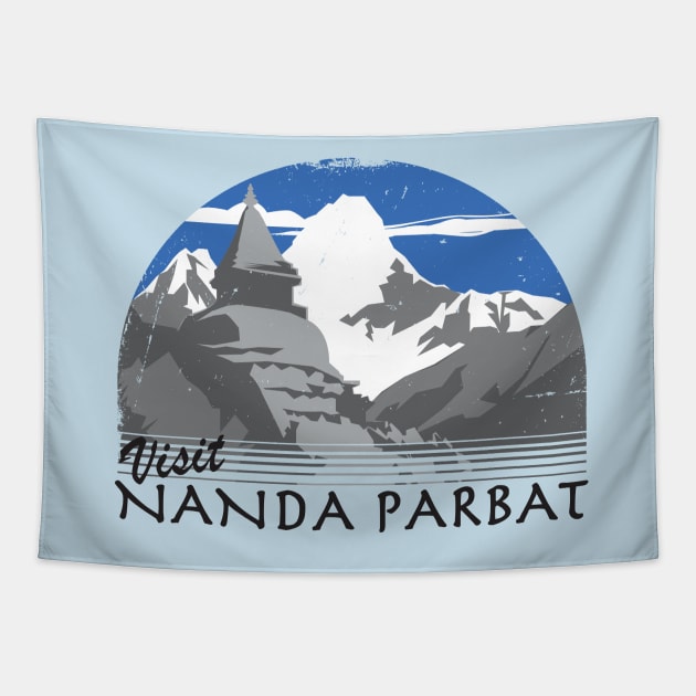 Visit Nanda Parbat Tapestry by BlazeComics