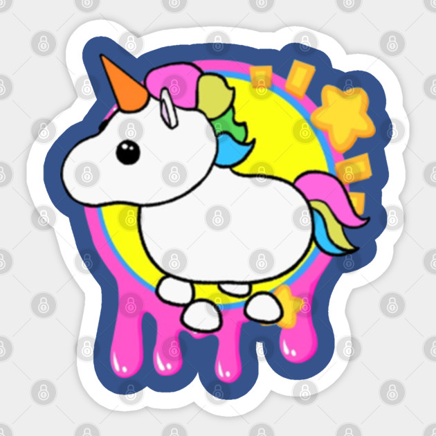 Adopt Me Unicorn In Pink Slime Circle Adopt Me Roblox Adopt Me Roblox Sticker Teepublic - unicorn picture ids for roblox