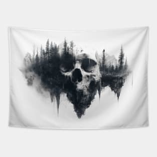 Skull Sinister Nature Tapestry