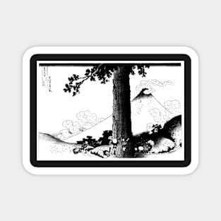 Mishima Pass in Kai Province Digitally enhanced In Black And White Magnet
