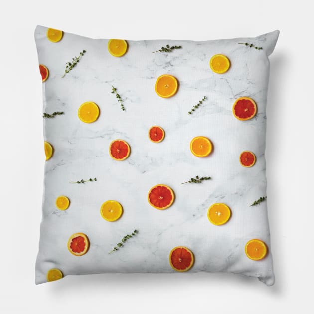 Mix Oranges Herbs Fun Pillow by avimyo