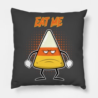 mean candy corn Pillow