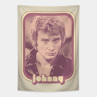 Johnny Hallyday / Retro Francophile Fan Art Design Tapestry