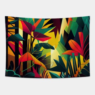 A colorful jungle Tapestry