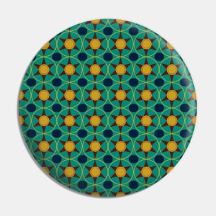 Retro geometrical 1970's style pattern Pin