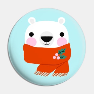 Festive Polar Bear Pin