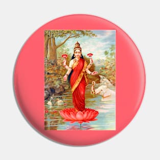 Lakshmi, Hindu Goddess of Wealth, Fortune & Prosperity Pin