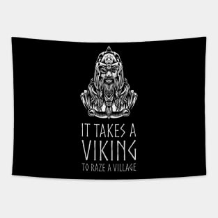 Norse Mythology - Odin - It Takes A Viking To Raze A Village Tapestry