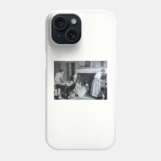 Apple Pie Baking in black and white Phone Case by djrunnels