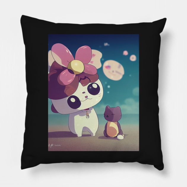 bee and puppycat Pillow by ComicsFactory