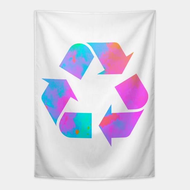 Colorful Recycle Logo Tapestry by lolosenese