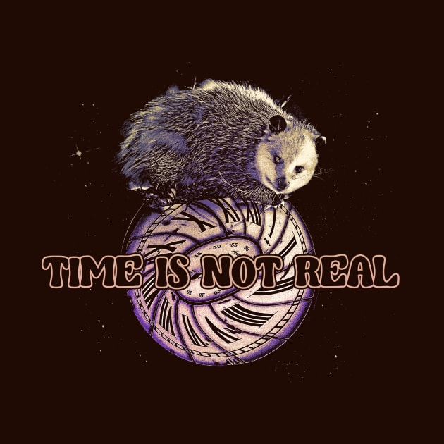 Time Is Not real - Funny Possum Meme by Thread Magic Studio