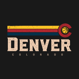 Retro Vintage Denver Basketball - Denver Colorado B-ball T-Shirt