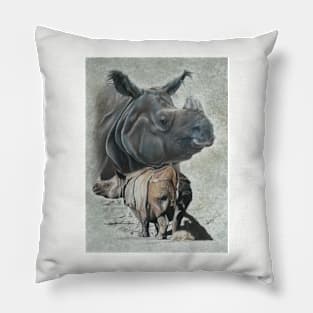 Indian Rhino Pillow