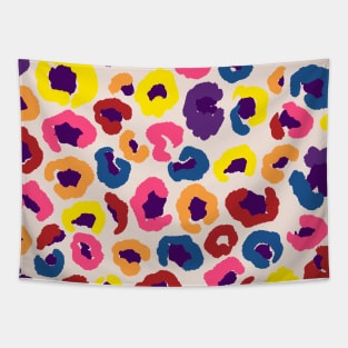 Colourful leopard animal print Tapestry