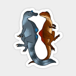 Valentines Day - You Complete Me - Icthyovenator and Concavenator in Love Magnet