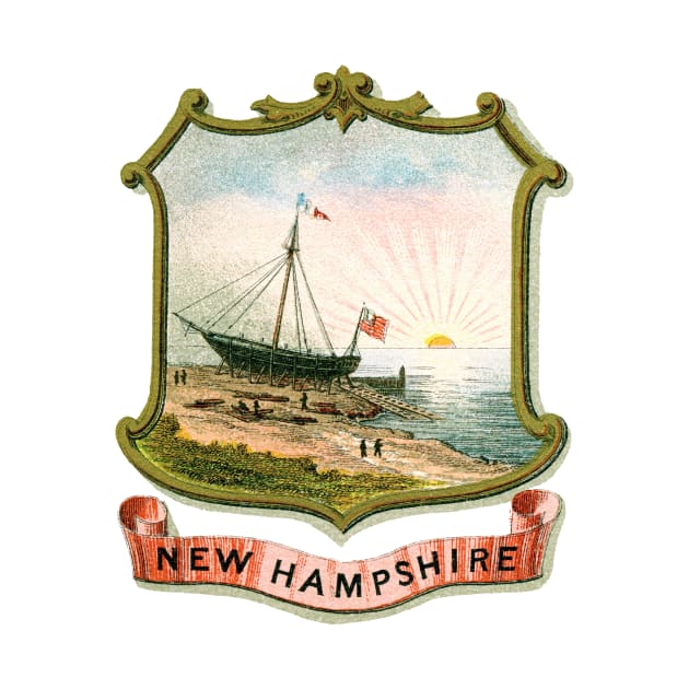 1876 New Hampshire Coat of Arms by historicimage