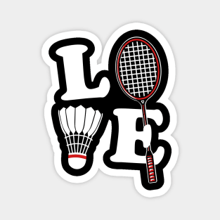 I Love Badminton Magnet