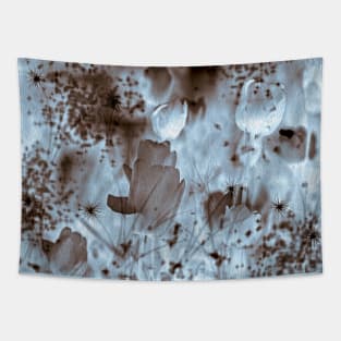 Floral Brush with Tulips Tapestry