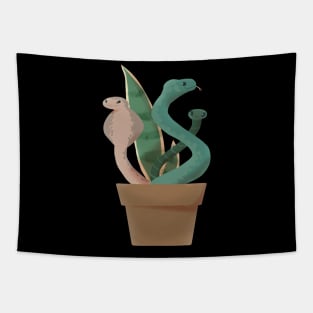 Snake Plant Pun Tapestry