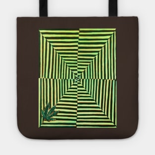 Trippy Weed Leaf Tote