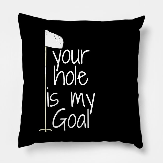 your hole is my Goal Pillow by mdr design