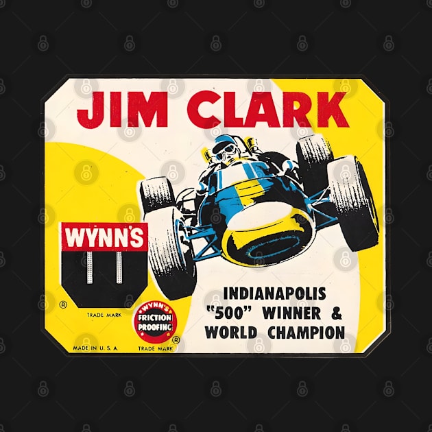 Jim Clark Indy 500 & F1 Auto Racing Champion Car 1960s Decal by Desert Owl Designs