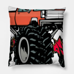 Monster Truck Painting Pillow