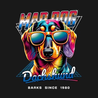 Mad Dog Dachshund Dog T-Shirt