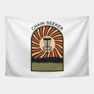 Chain Seeker | Disc Golf Vintage Retro Arch Mountains Tapestry