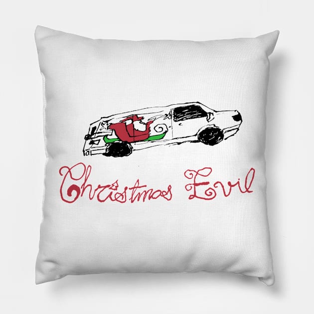 Christmas Evil Pillow by Henrico