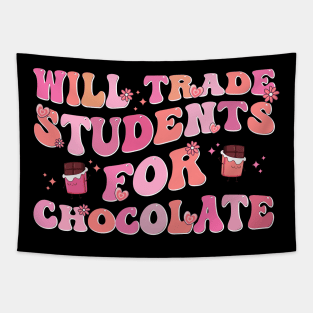 Retro Teacher Valentine Will Trade Students For Chocolate Tapestry