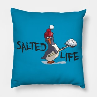 Salted Life Penguin Snow Shoveling Pillow