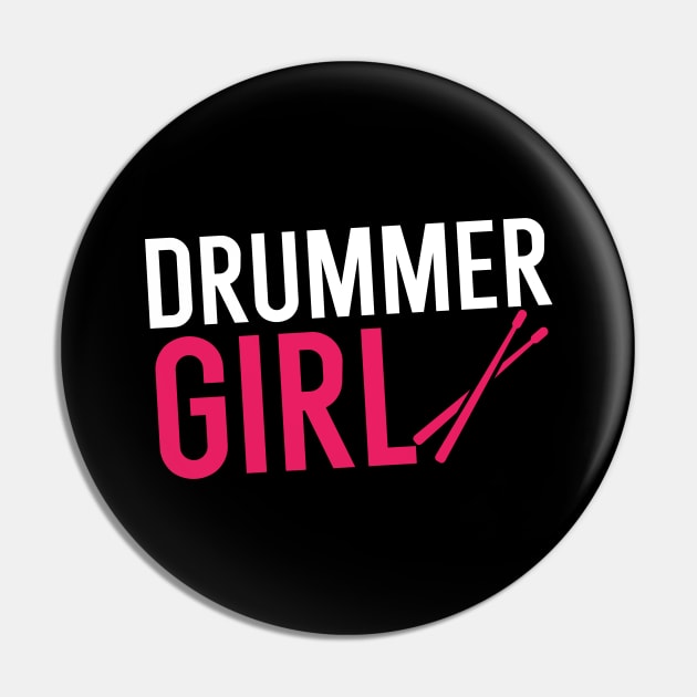 Drummer girl Pin by maxcode