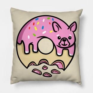 Strawberry donut dog Pillow