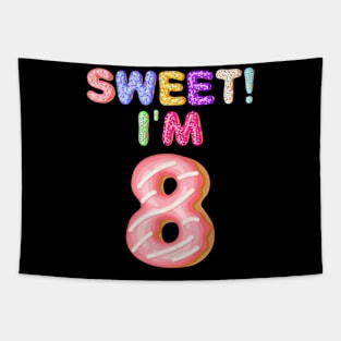 Kids 2011 8th Birthday Sweet I'm 8 Donut Gift Tapestry