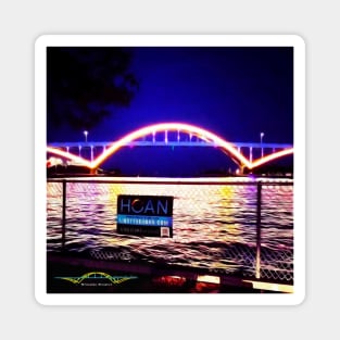 Hoan Bridge at night • Milwaukee WI Magnet