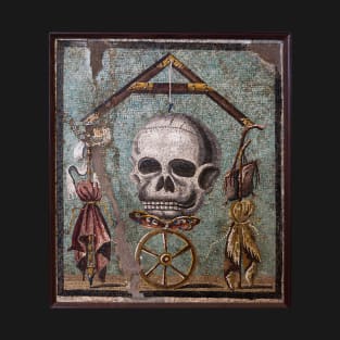 Stoic Memento Mori Mosaic from Pompeii T-Shirt