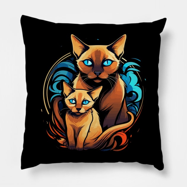 Tonkinese Cat Fathers Day Pillow by JH Mart